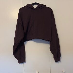 Alo Yoga Cropped Hoodie | Dark Purple